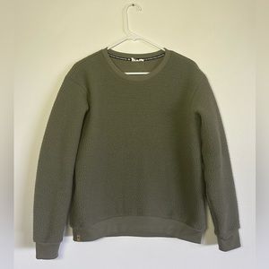 Tentree Sherpa Pullover Sweatshirt Forest Green Size Medium